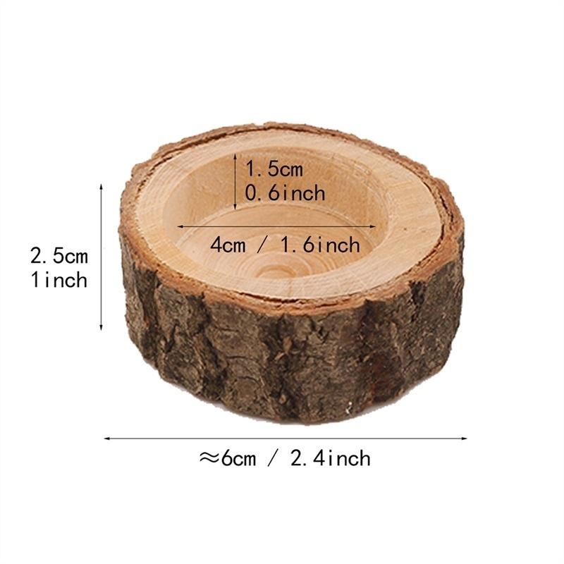 3 Pcs Novelty Wooden Candle Holder Tree Branch Shape Candle Stick Home Decoration