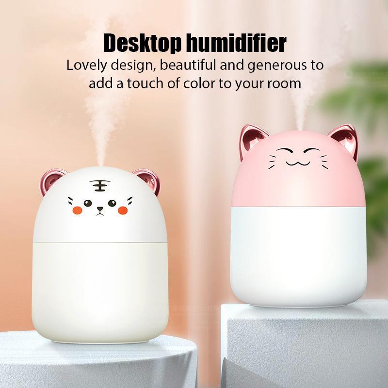 Cute Pet Humidifier Mini Office Desktop Essential Oil Aroma Diffuser Car Purifier Air Humidification USB Small Home Fog Sprayer