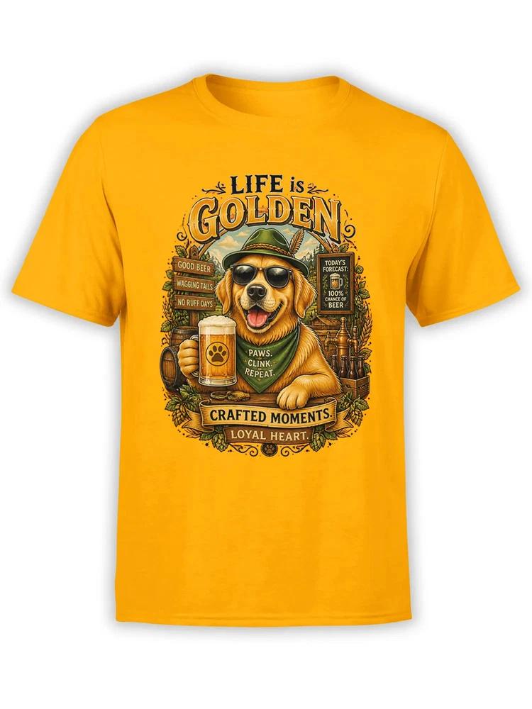 Life Is Golden Golden Retriever TShirt Unisex S