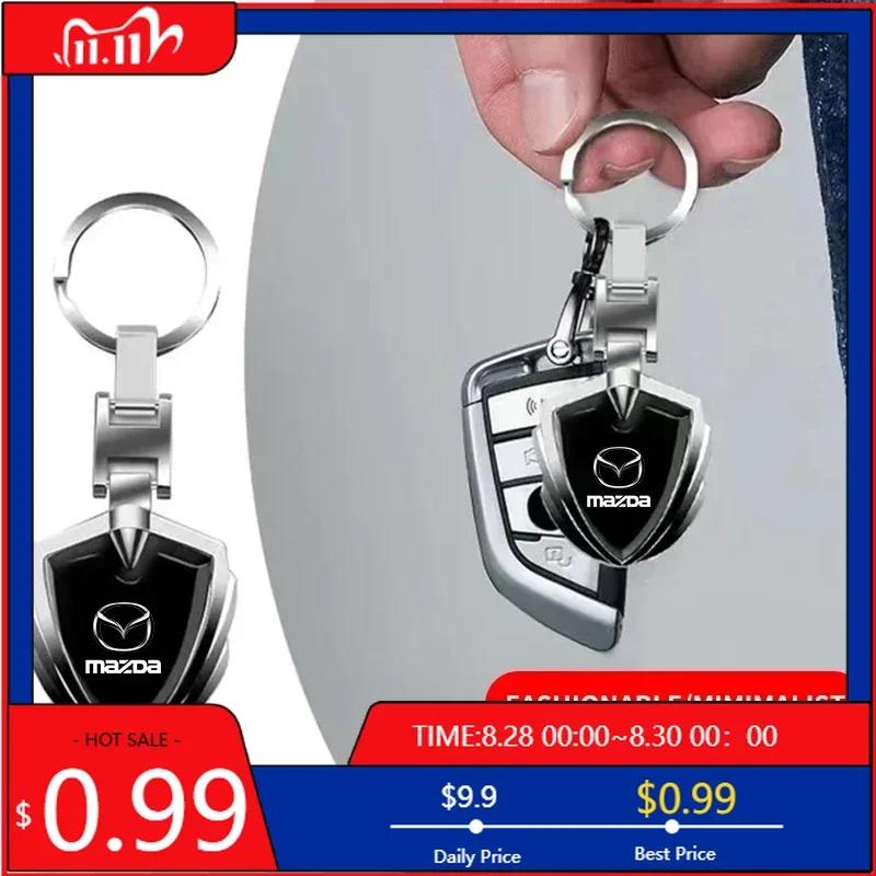 2025 Heta Biltillbehör 3D Metall Bil Styling Nyckelring Nyckelring Ring Nyckelhållare Styling För Mazda CX5 CX30 2 3 bk 6 gg gj 3 6 M