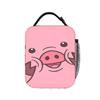 Cute Pink Pig Lunch Bag  Convenient Lunch Box Women Office Graphic Cooler Bag Cute Oxford Tote Food Bags