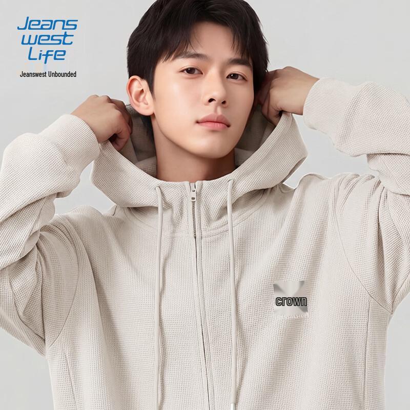 JEANSWEST LIFE Unisex Casual Hooded Sweatshirt Jacket