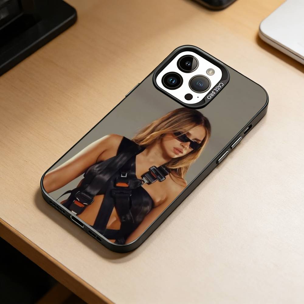 Singer-Z Tate McRae Phone Case For iPhone 17,16,15,14,13,12,11 Plus,Pro Max,XS,Colorful Silver Black Cover