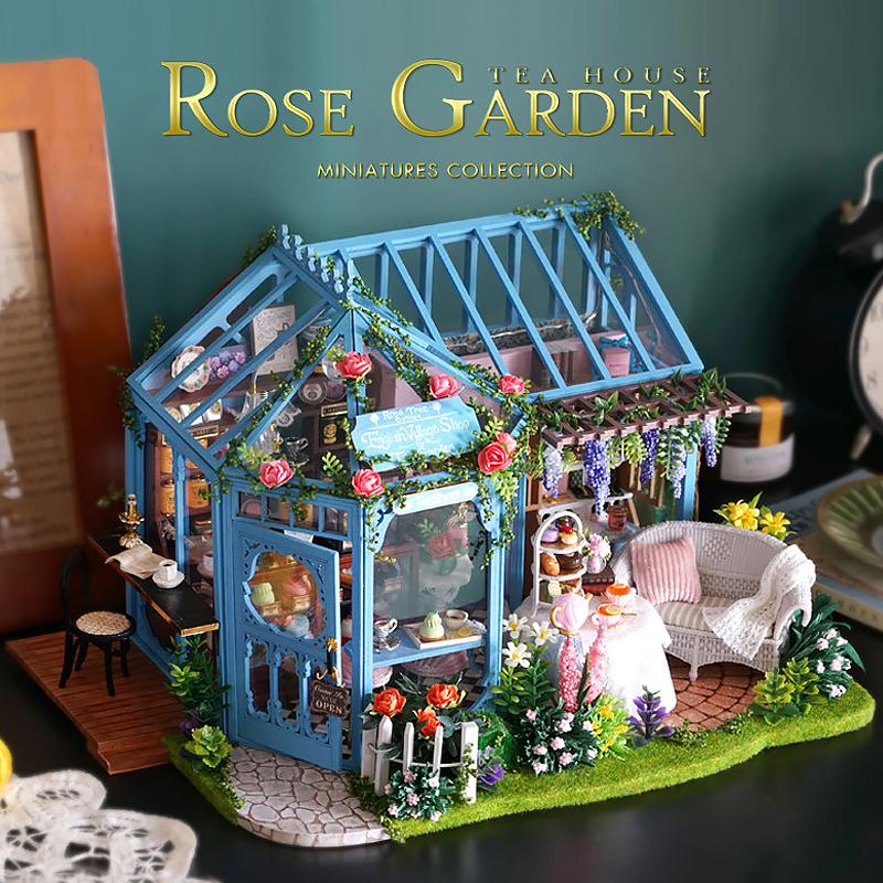 DIY Holz Warm Mini Puppenhäuser Bausätze 3D Puzzle Zusammenbau Modell Bauspielzeug Puppenhaus Mit Möbeln Für Freunde Weihnachtsgeschenk