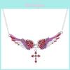 Collana con Ali d'Angelo e Ciondolo a Croce per Donna Moda