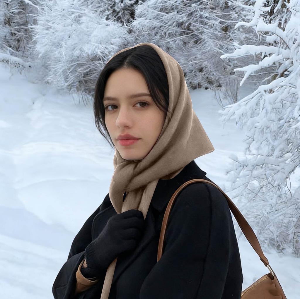 Knitted Triangular Scarf For Women,Shawl Head Scarf, Lightweight Soft Warm Neck Warmer For Women