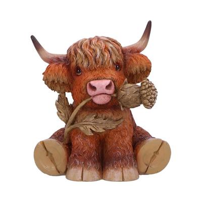 Highland Cattle Resin Statue Adorable Scottish Cow Sculpture Creative Nordic Home Room Desktop Decoration Ornaments Gifts
