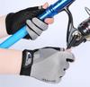 2-Finger Freiliegende Angelhandschuhe, Anti-Rutsch Touchscreen Atmungsaktiv Outdoor Sport Handschuhe