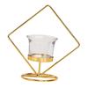 Holder Wrought Hollow Candlestick Iron Lantern for Party Home Table Decoration