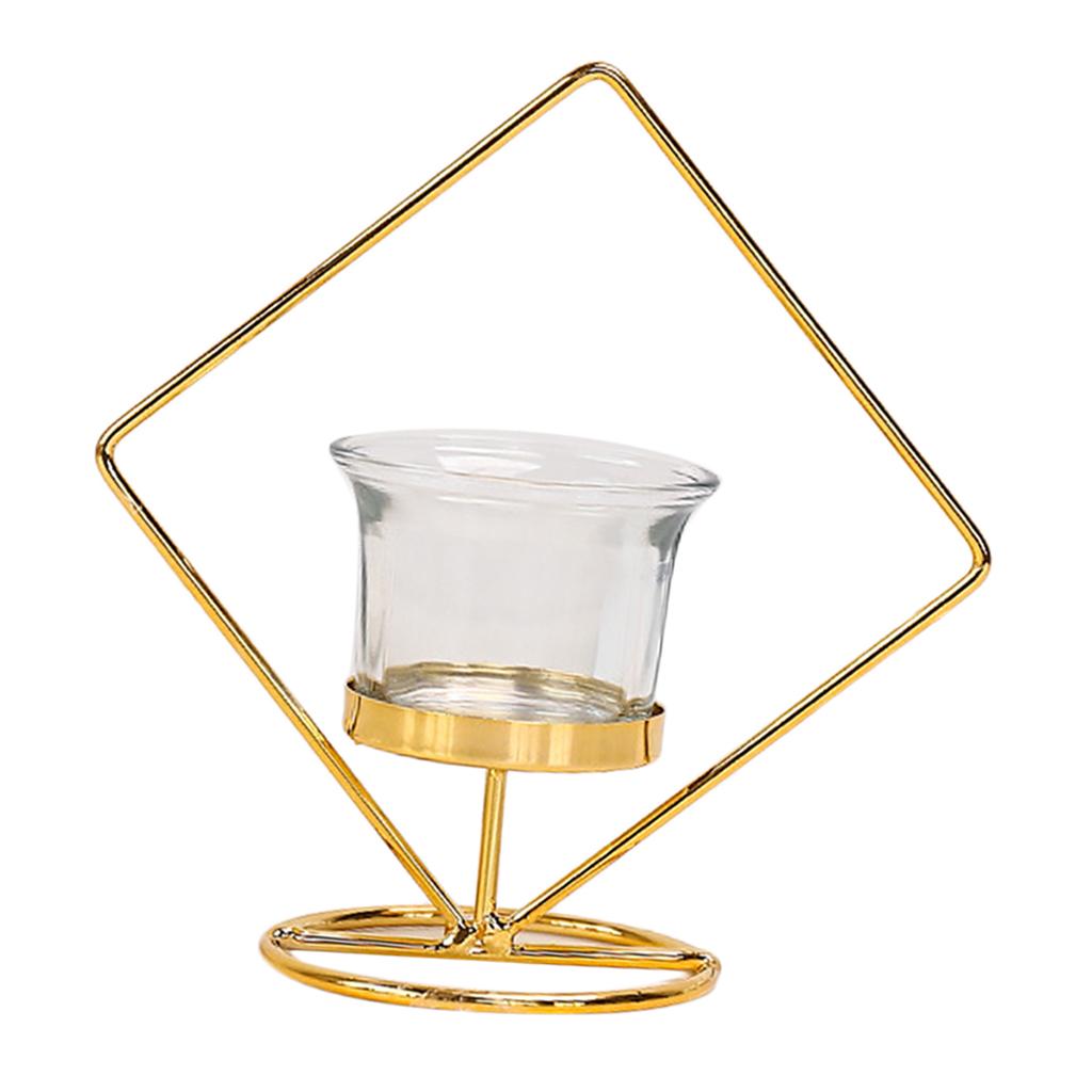 Holder Wrought Hollow Candlestick Iron Lantern for Party Home Table Decoration