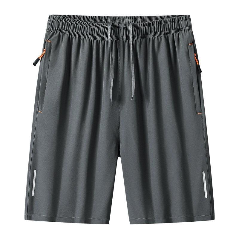 Summer men's shorts quick-drying ice silk sports casual cool loose large size thin five-point pants beach pants