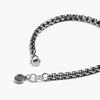 4 Antique Round Cube Slim Chain Bracelet (C2503AC1292_SV)