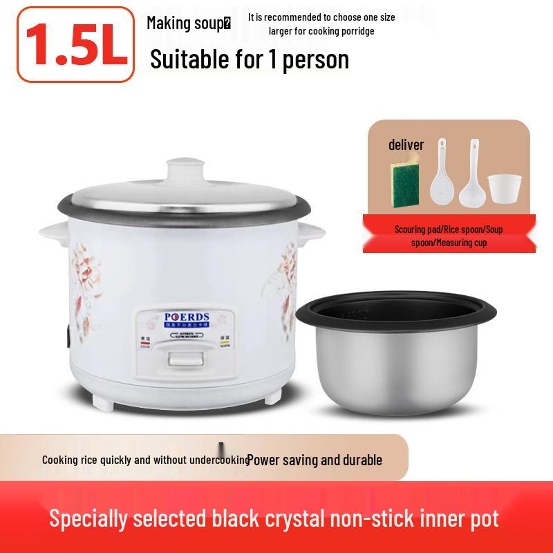 Compact Multifunctional Rice Cooker: Serves 2-4, Non-stick, 3-5L Capacity, Wood-fired Flavor - Ideal for Dorms & Small Households Other