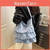 Large Capacity Nylon Bucket Bag With Seaming Details For Casual Outings