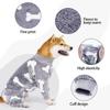 Hundepyjamas Vierbeiner Haustier Fleece Overall Winter Warm Hund Overall Niedliche Haustierkleidung Onesies für Mittlere Große Hunde Labrador Mantel