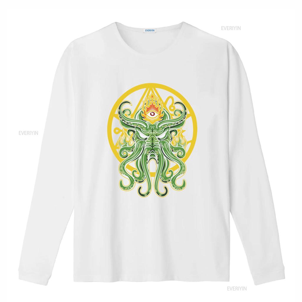 Cthulhu T Shirt H P Lovecraft Monster The Call Of Eye Providence Pentagram Sci Fi vintage Washed Soft Casual fashion Stylish