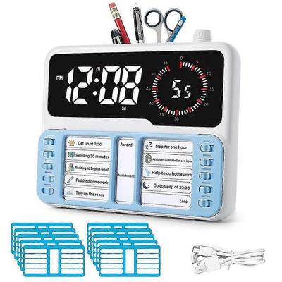 Visual Timer for Kids - Autism & ADHD Time Management Tool with Digital Alarm,Task Chart Planning Board Less