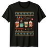 I Run On Coffee T-Shirt Vintage Festive Christmas Cheer Coffee Lover Gift