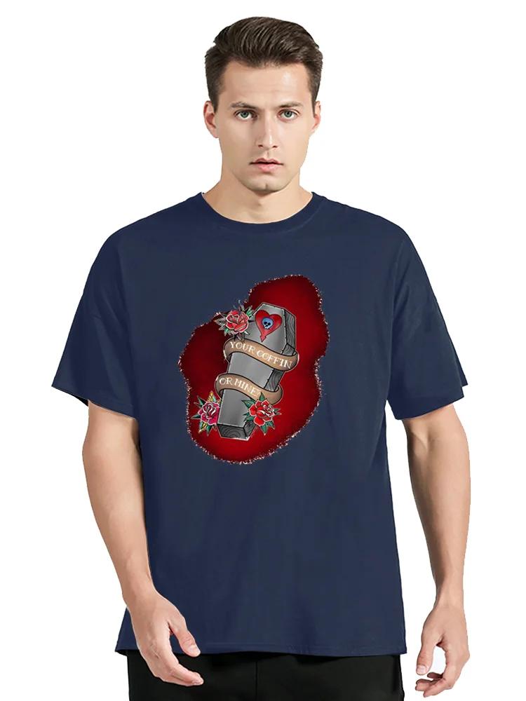 New Cotton T-Shirt Men Alkaline Trio With Black Top Klassisch Heartskull Casual Top TShirt Clothing Oversized Tees