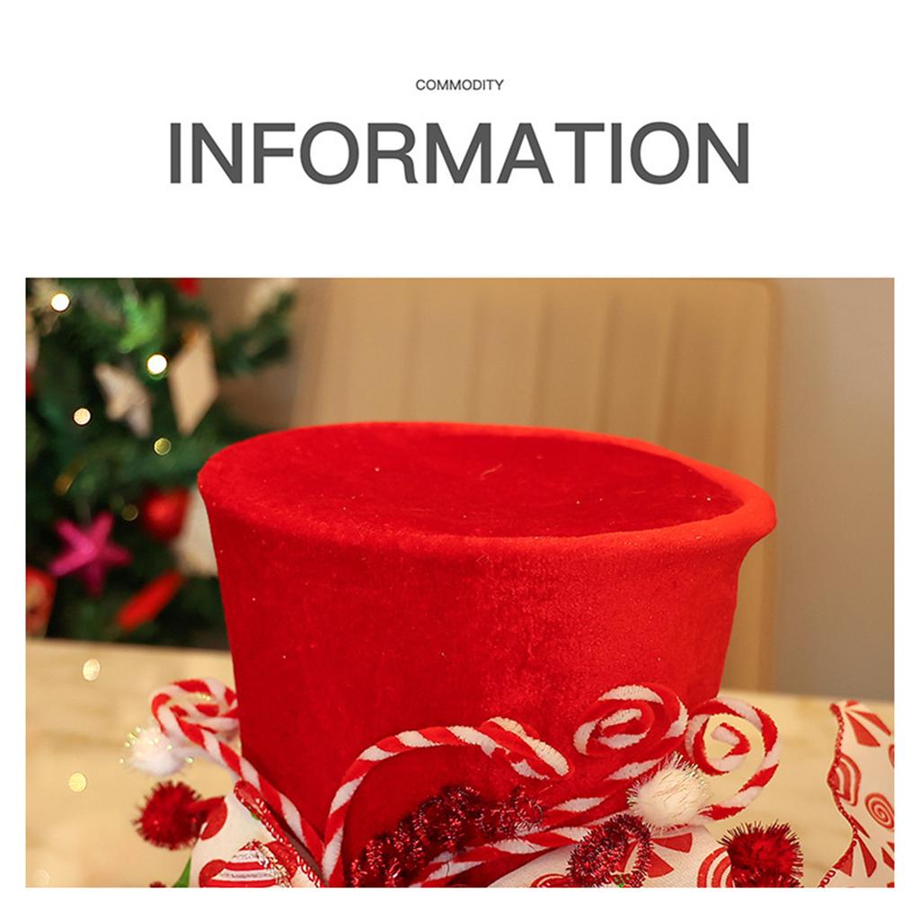 Christmas Hat Tree Top Star Christmas Tree Top Decoration Hat Retractable Spring Bow, Beautiful Christmas Tree Decorations