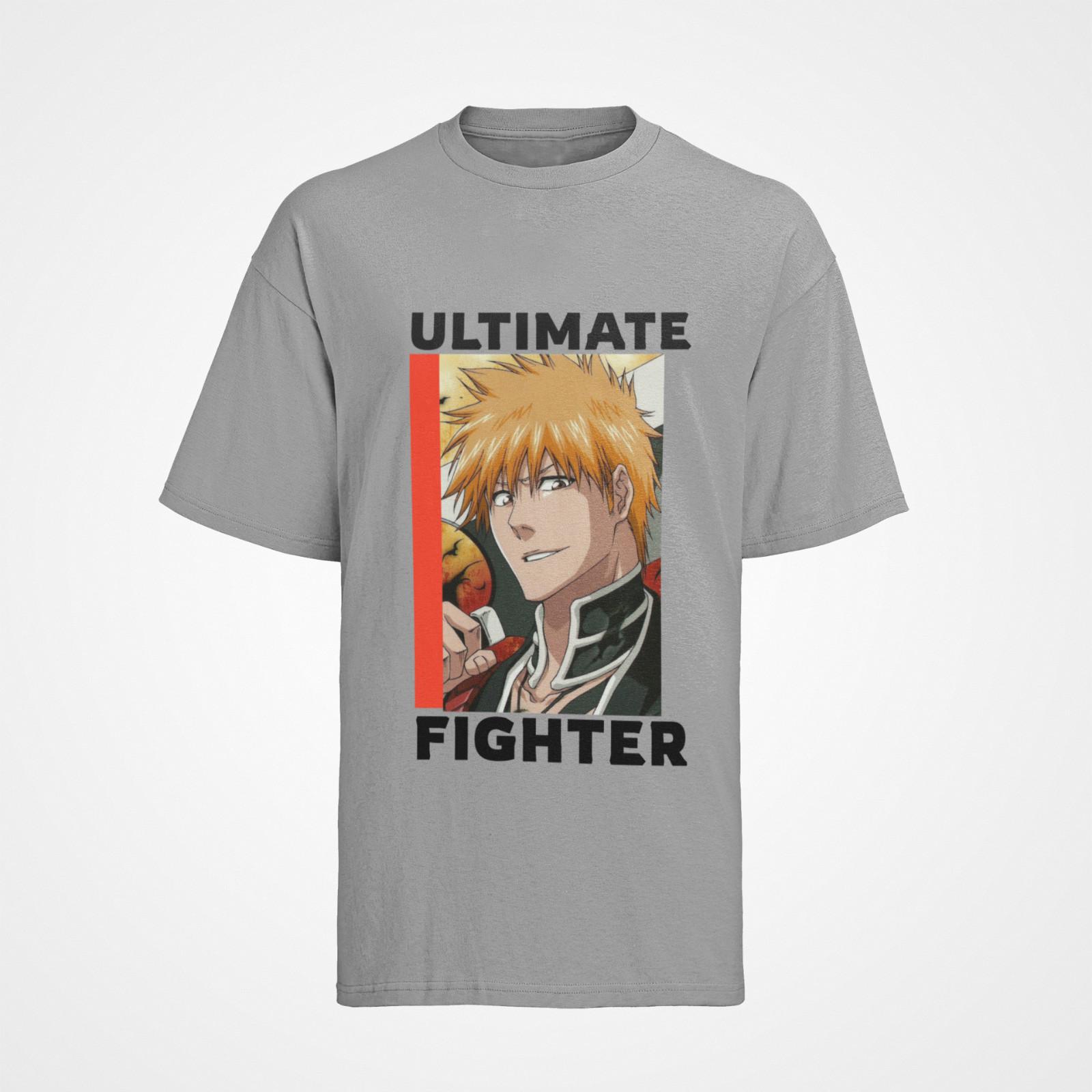 Men s Organic Cotton Bleach Ichigo Kurosaki Parody Anime Sword T-Shirt Mens Womens Tees Top 2XL