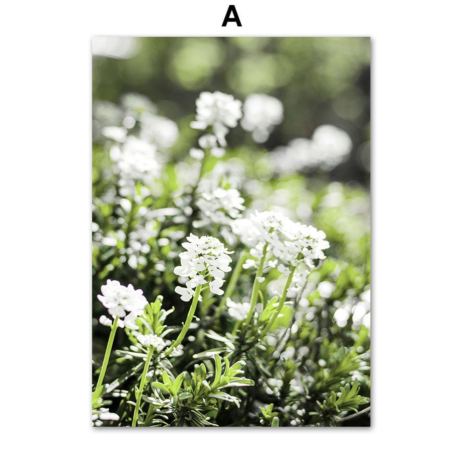 Green Leaf Boat Flower Forest Mountain Waterfall Posters And Prints Canvas Painting Wall Art Pictures For Living Room Decor