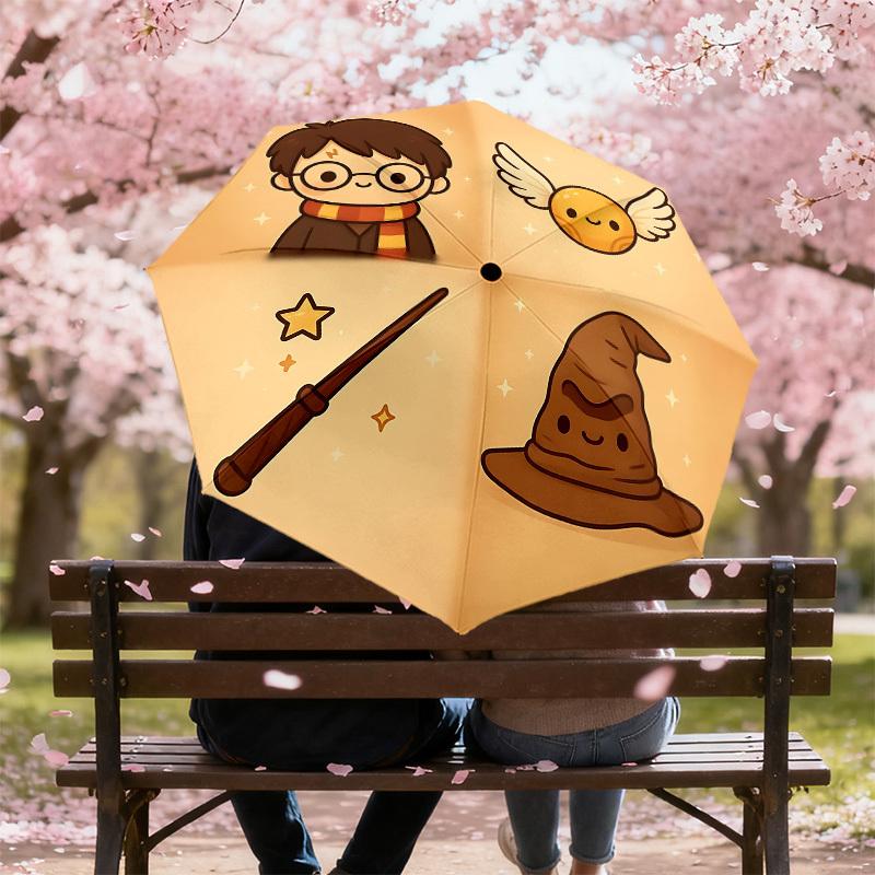 1PC Warner Harry Potter, Sorting Hat Umbrella-8-Rib Reinforced, Automatic Open, Lightweight & Durable-A65