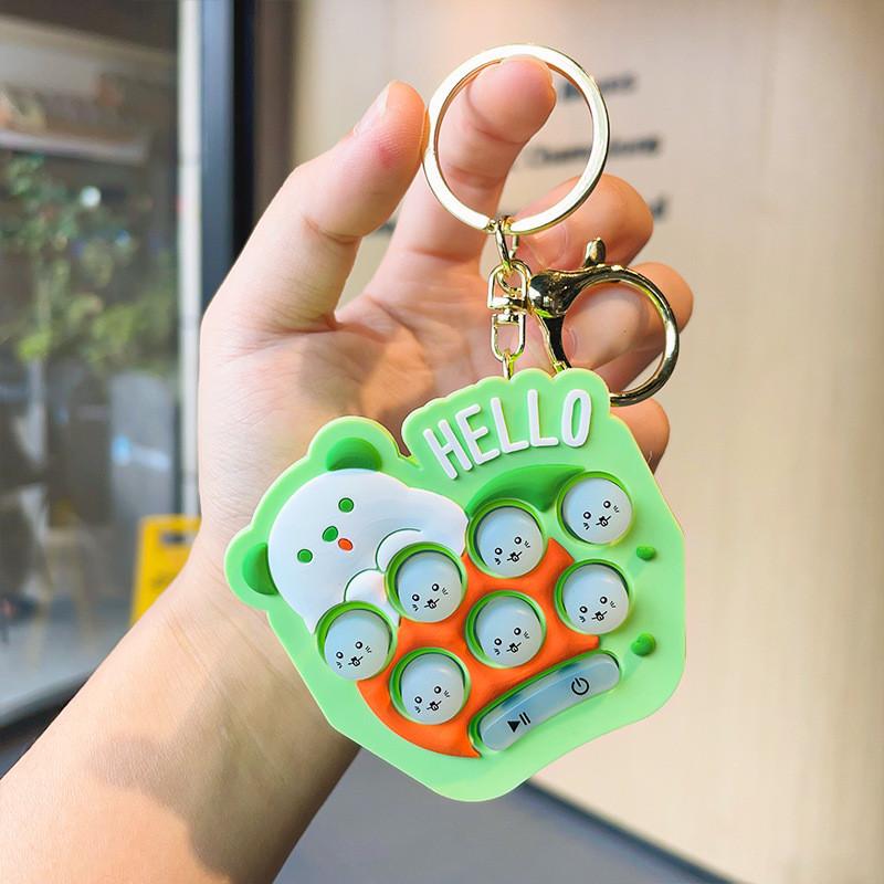 Mini Silicone Fun Whacamole Keychain For Car And Backpack Adorable Gift