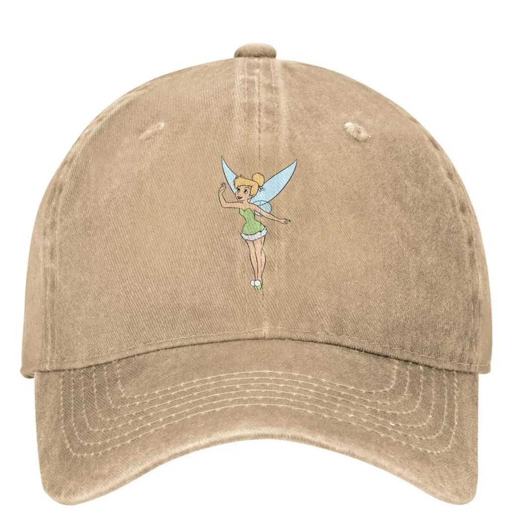 Tinker Bell Logo Denim Baseball Cap Outdoor Gym Hip Hop Hats Spring Women Men Stylish Designer Baseball Caps