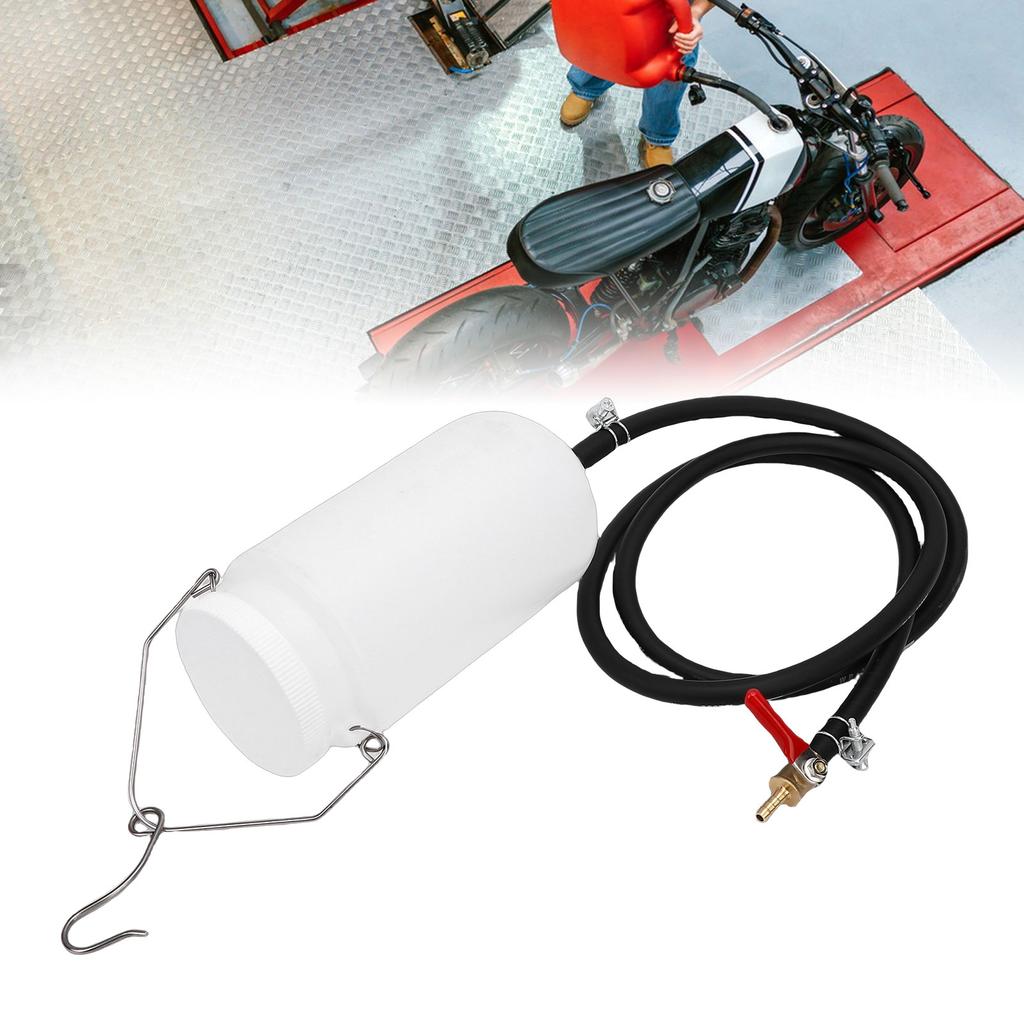 Kit di riparazione per carburante ausiliario per moto da 1 L con tubo e valvola di intercettazione per moto da cross, Cruiser, Bicicletta