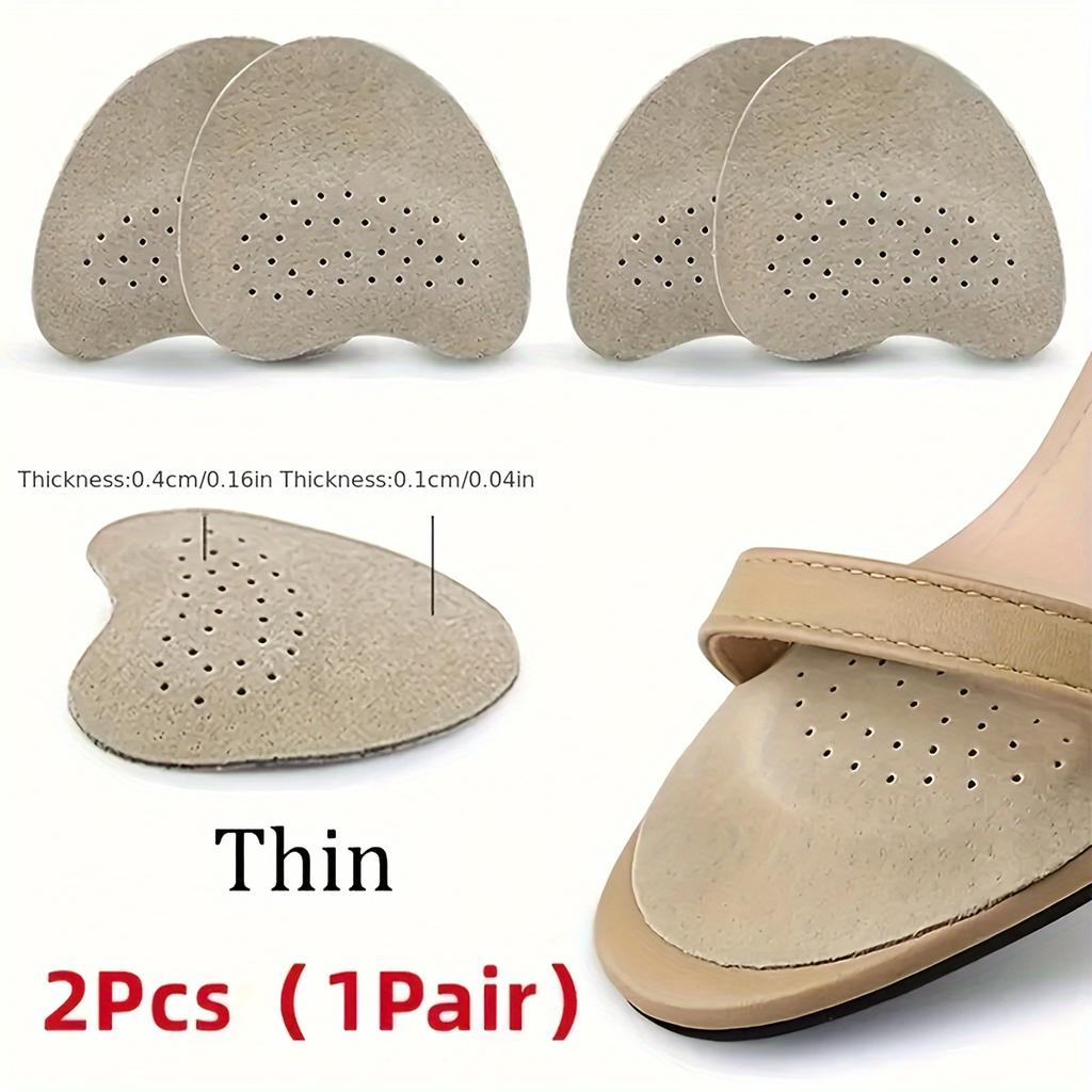 6pcs Women's high heels soft PU non-slip front foot pad - breathable sweat-absorbent, shock-absorbing foot care insole with grip pattern