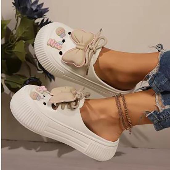 Summer Women Slippers Platform Bow Decoration Clogs Garden Shoes Comfortable Beach Sandal Chunky Slippers Soft Slides For Female