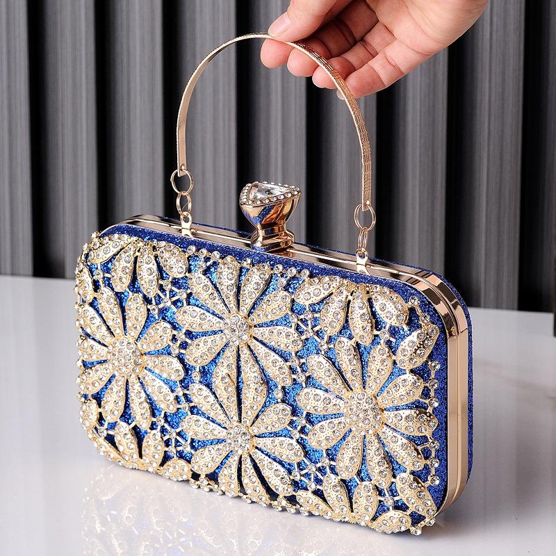 Diamond Luxury Brands Bags Novelty 2026 Evening Flower Clutch Shine Bling Crossbody Bags Fashion High Quality Women's Handbag