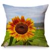Sunflower Farm Natural Landscape Style Home Decor Sofa Pillow Case Nordic Pastoral Cotton Linen Living Room Chair Cushion Cover