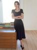Etmont Heart Neck Ribbon Dress, Black