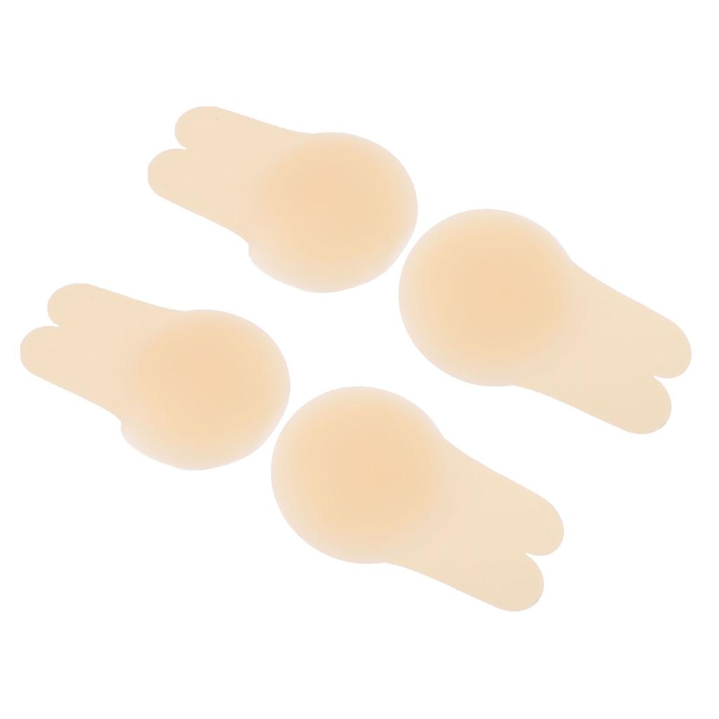 2 Pairs Rabbit Ear Shape Lifting Nipple Cover Reusable Self Adhesive Nipple Patch Waterproof Nipple