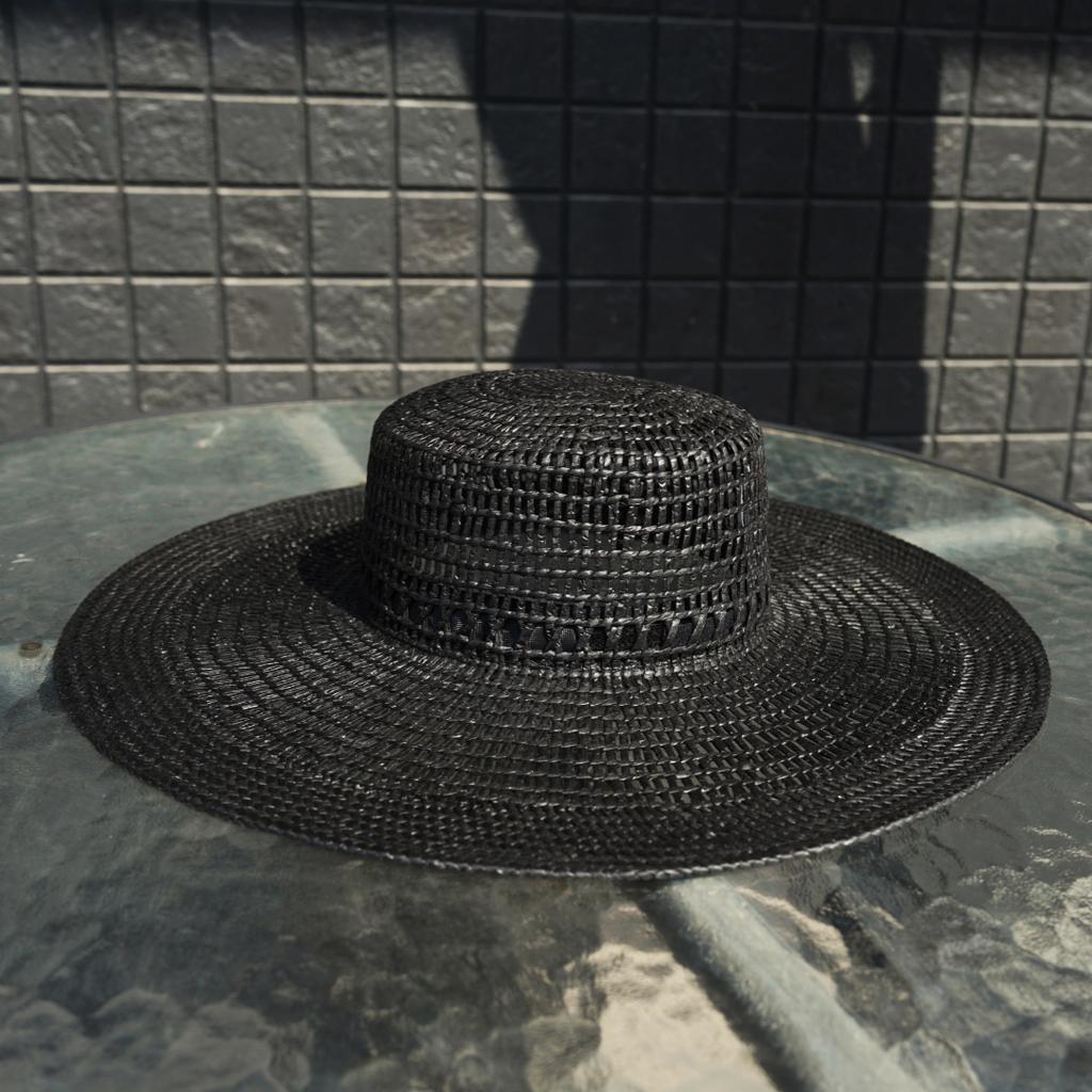 French Retro Ginger Hollow Woven Top Hat Women'S Summer Sunshade Sunscreen Travel Vacation Beach Big Brim Straw Hat