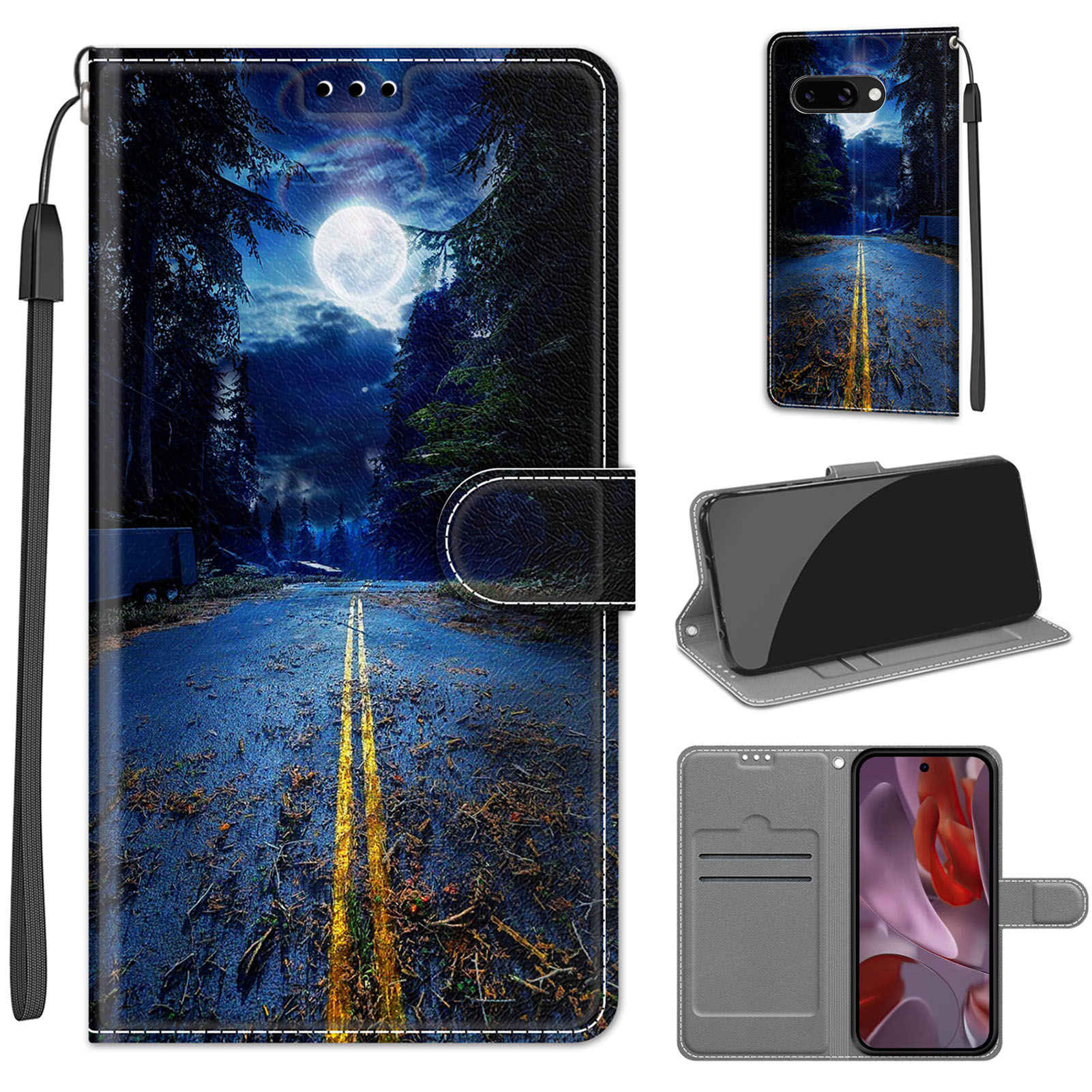 

Розкішний розписний шкіряний чохол-гаманець у стилі книжки, захисний чохол для Google Pixel 9A/Pixel 8A/Pixel 8/Pixel 7A/Pixel 7 Pro/Pixel 6 Pro/Pixel 9 Pro XL Google Pixel 9A