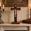 Wooden Catholic Crosses With Smooth Surfaces Tabletop Wall Mount Religious Decoration for Prayer Room Gift