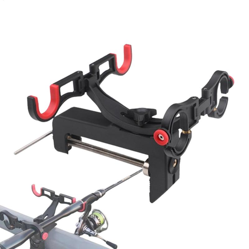 Boat Fishing Rods Holder Double Pole Sea Fishing Stand Foldable Fishing Pole Bracket 90 Degree Adjustable Fishing Pole Support