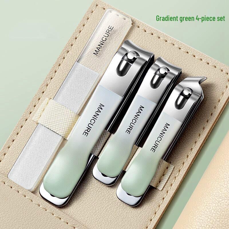Tragbarer Bonbonfarbener Nagelknipser & Maniküre-Set mit Ohrlöffel