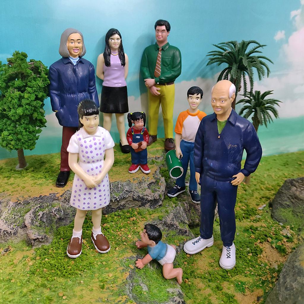 Model Simulation Character Dad Mom Grandpa Grandma Boy Girl Baby Doll Decoration