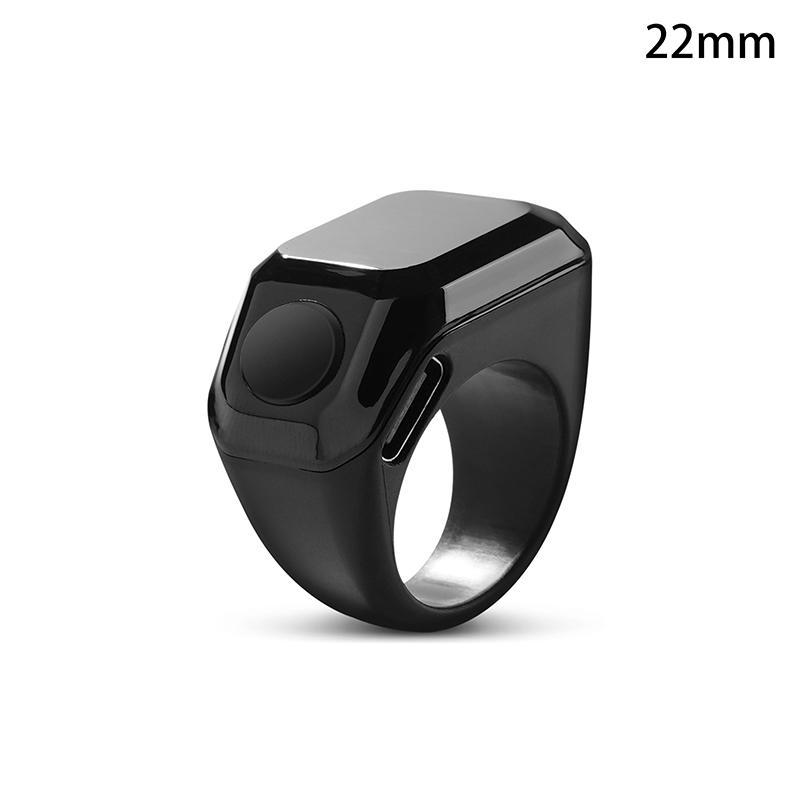 Bluetooth Digital Ring Finger Counter With Oled Display Silent Touch Type-C Rechargeable Mini Tally Counter For Fitness Golf 22mm чёрный