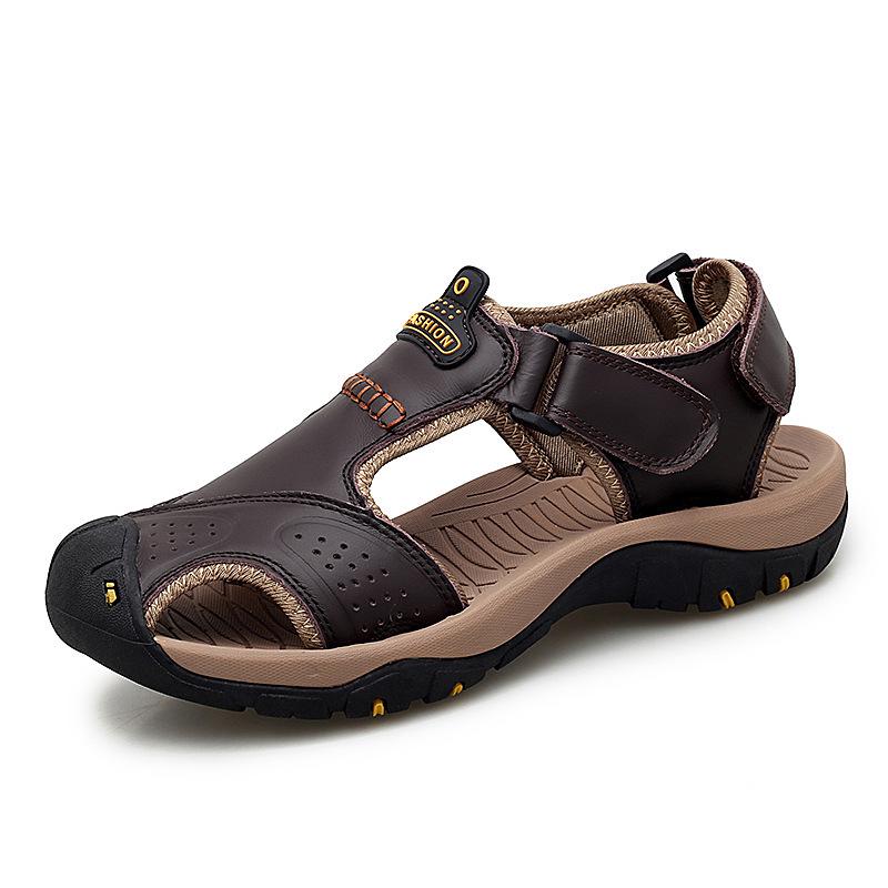

Men s Breathable Outdoor Casual Closed-Toe Beach Shoes, Non-Slip, Wear-Resistant, Durable Thick Sole 39 темно-коричневого