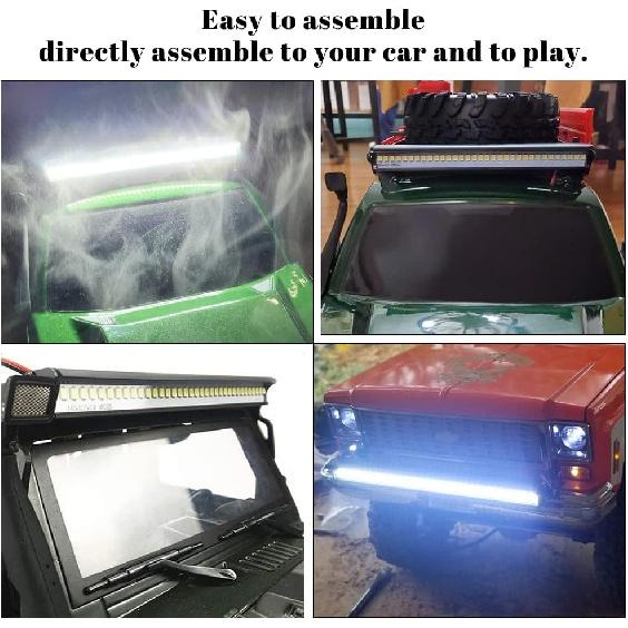 Globact Super Bright RC LED Light Bar Roof LED Lamp Kit 36 LED Light Bar for Traxxas TRX-4 SCX10 90027 SCX10 II 90046 RC4WD D90 1/10 RC Rock Crawler