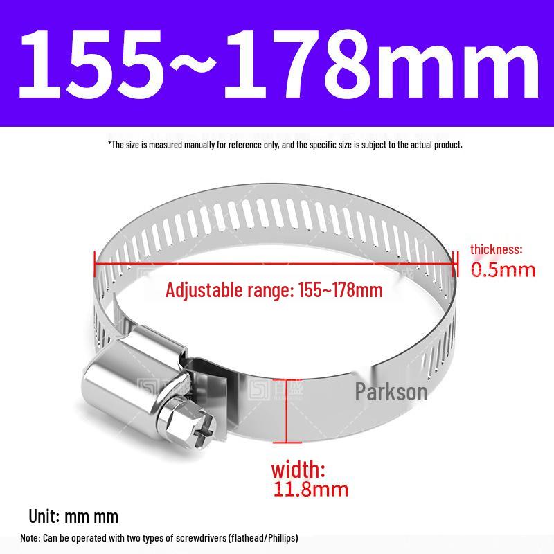 304 Stainless Steel Heavy Duty Hose and Pipe Clamps