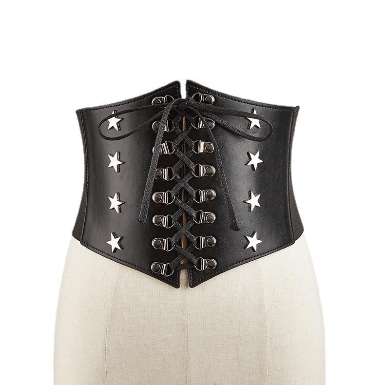 Binding Rope Stars Waist Cover Elastic Women Dress Overcoat Decoration Waist