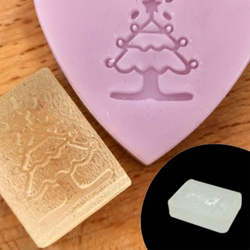 Soap Making Acrylic Stamps Christmas Series Transparent Handmade Soap Seal Stamp
