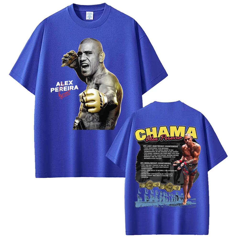 Tricouri cu Imprimeu Față-Verso Limitat Chama Alex Pereira Unisex Femei Harajuku Estetică Violență Tricouri Goticice Tricou 100% Bumbac