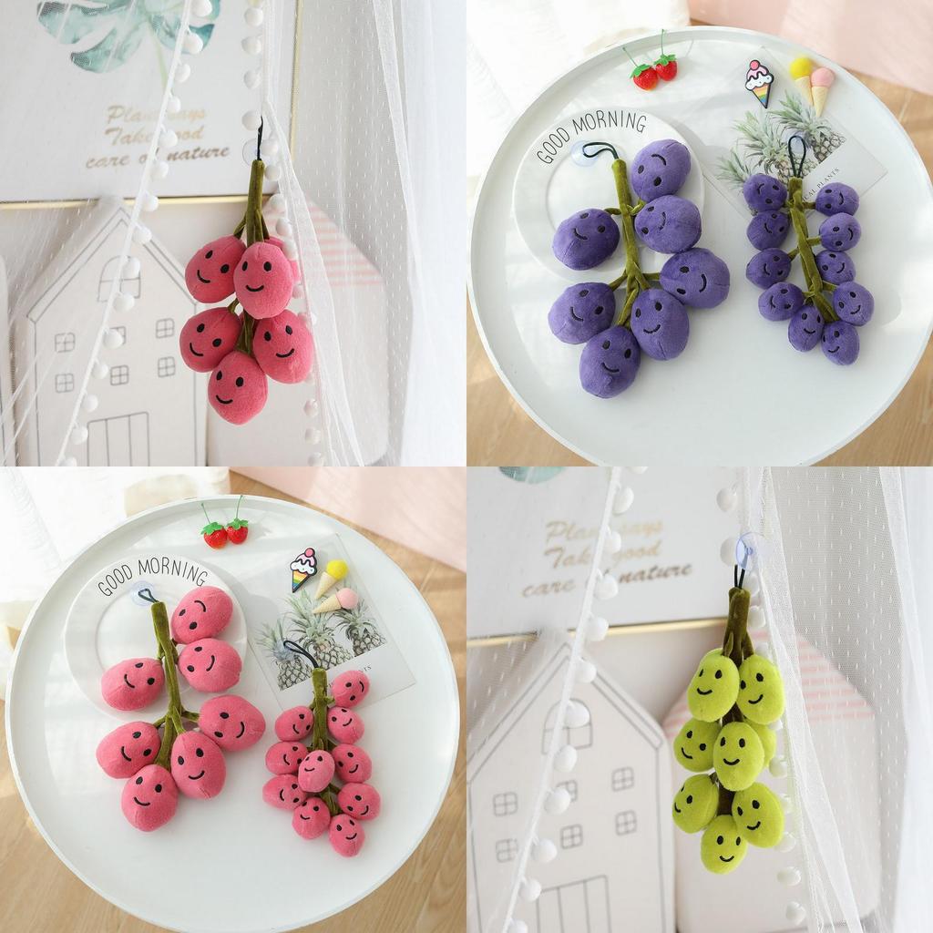 Funny Grapes Plush Toy Doll Unique Fruit Decorative Pendant For Creative And Quirky Decoration Short Plush Stuffed Toy